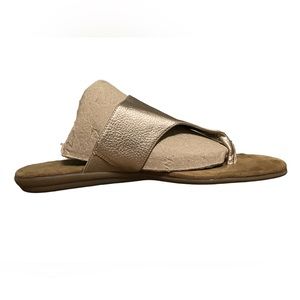 Gold Leather Sandals Women’s